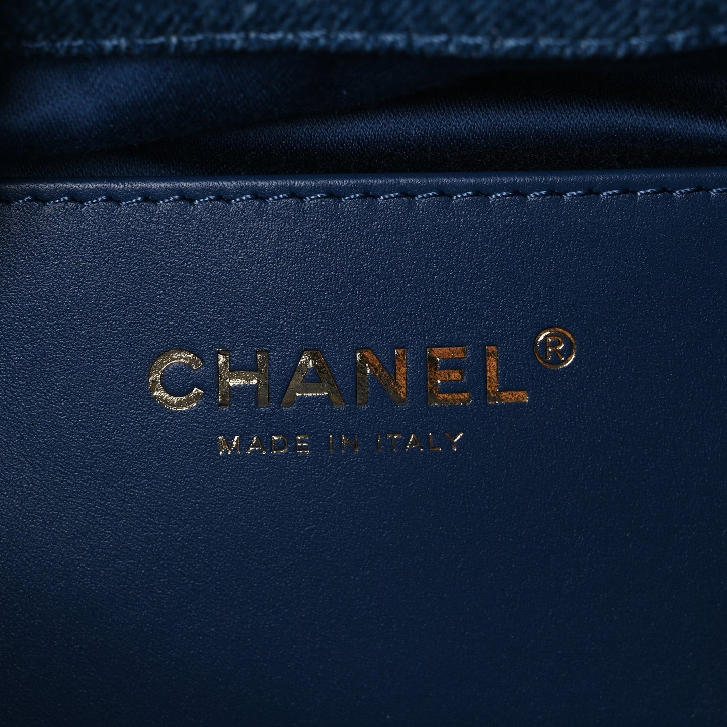 Washed Denim Quilted Small Chanel 25 Handbag Blue