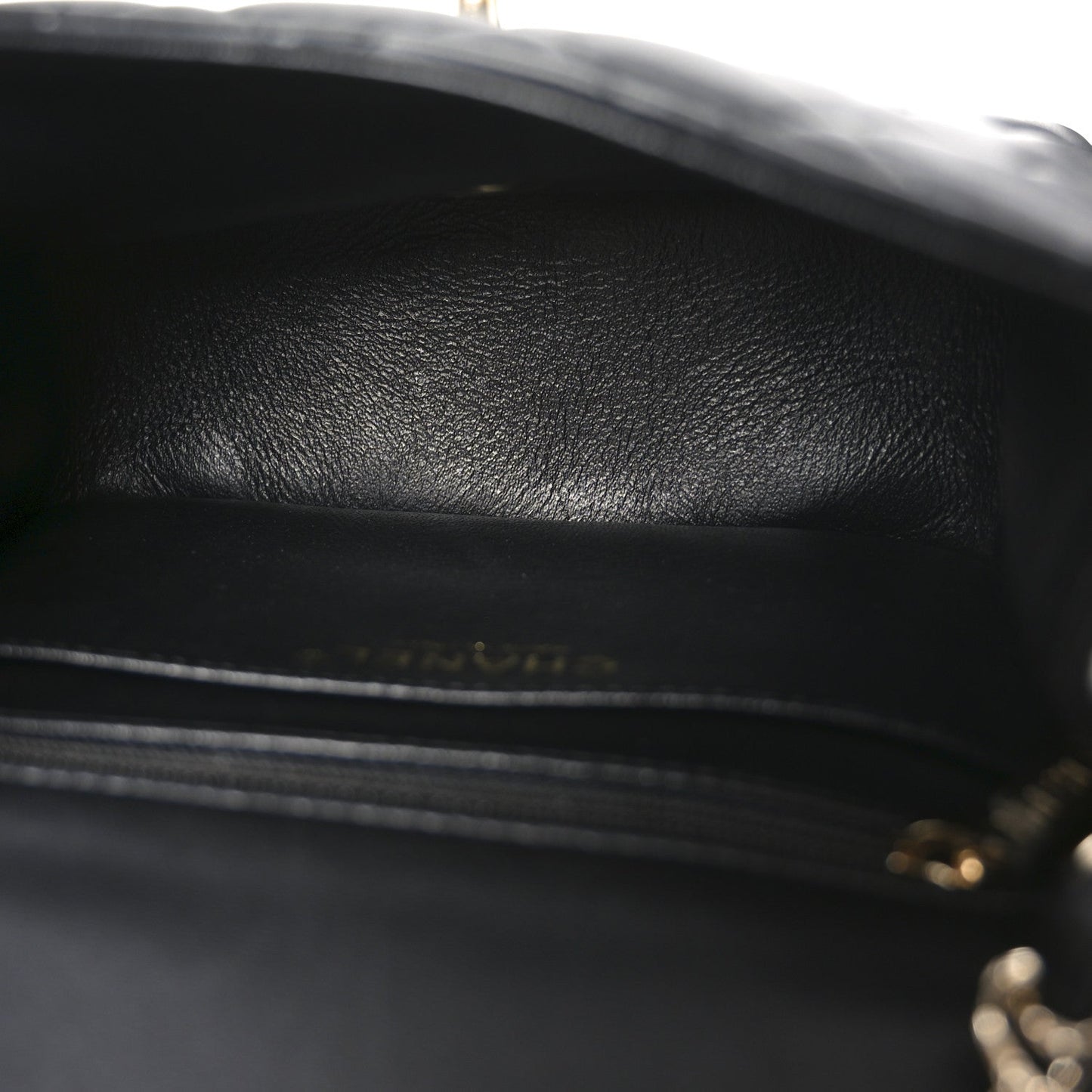 Lambskin Quilted Mini Square Flap Black