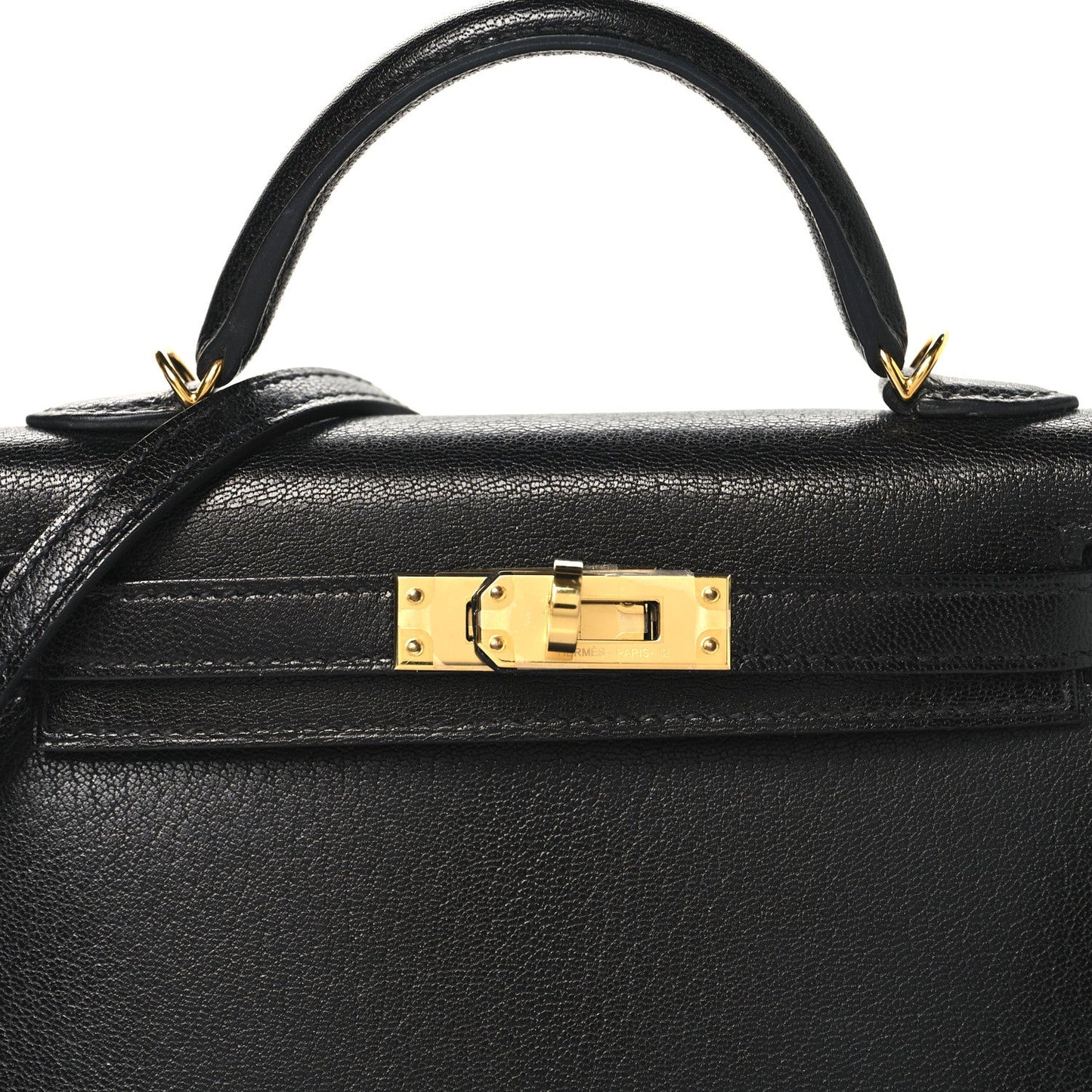 Chevre Chamkila Mini Kelly Sellier 20 Black
