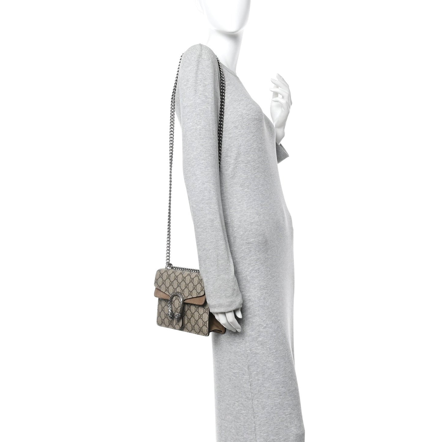 GG Supreme Monogram Mini Dionysus Shoulder Bag Taupe