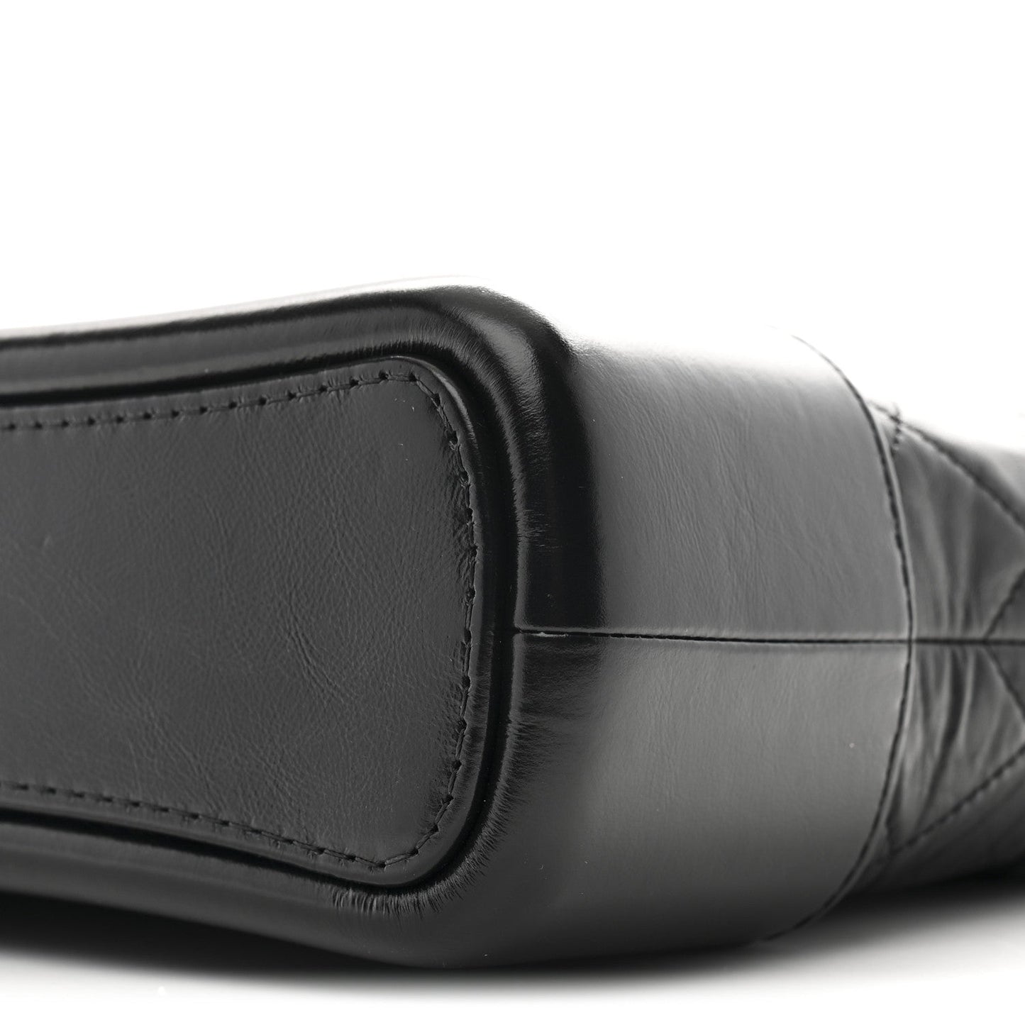 Aged Calfskin Quilted New Medium Gabrielle Hobo Black