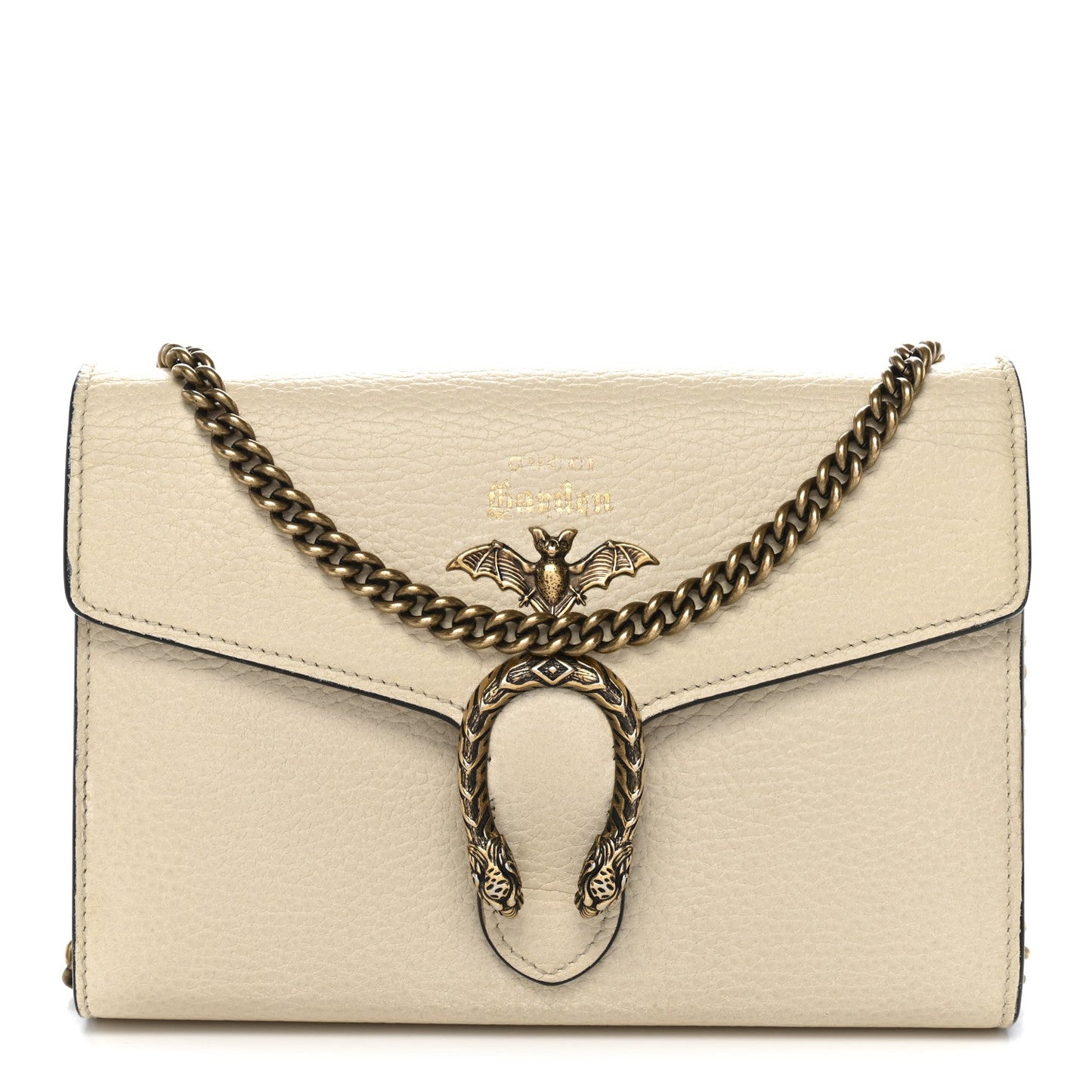 Calfskin Garden Dionysus Chain Wallet Off White