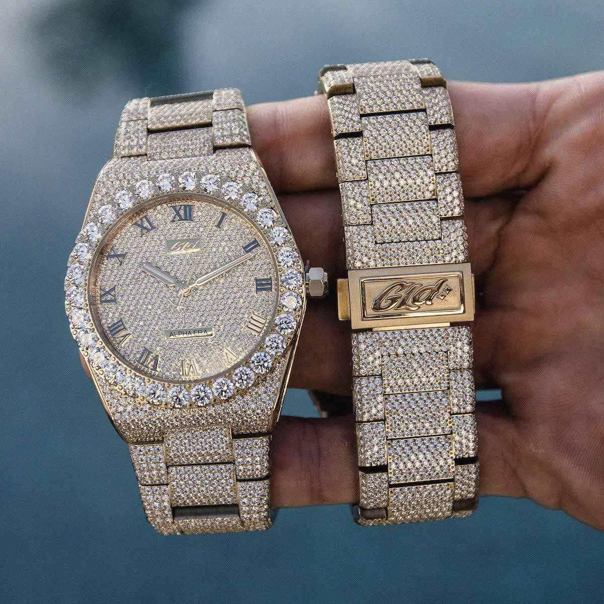 42MM Fully Iced Moissanite Alpha Era? in Gold