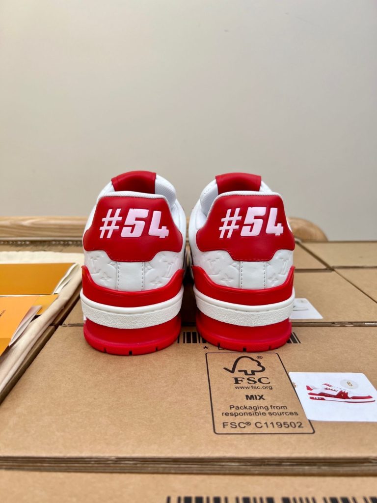 Louis Vuitton LV ¡¯54¡¯ Trainer Red White Sneaker
