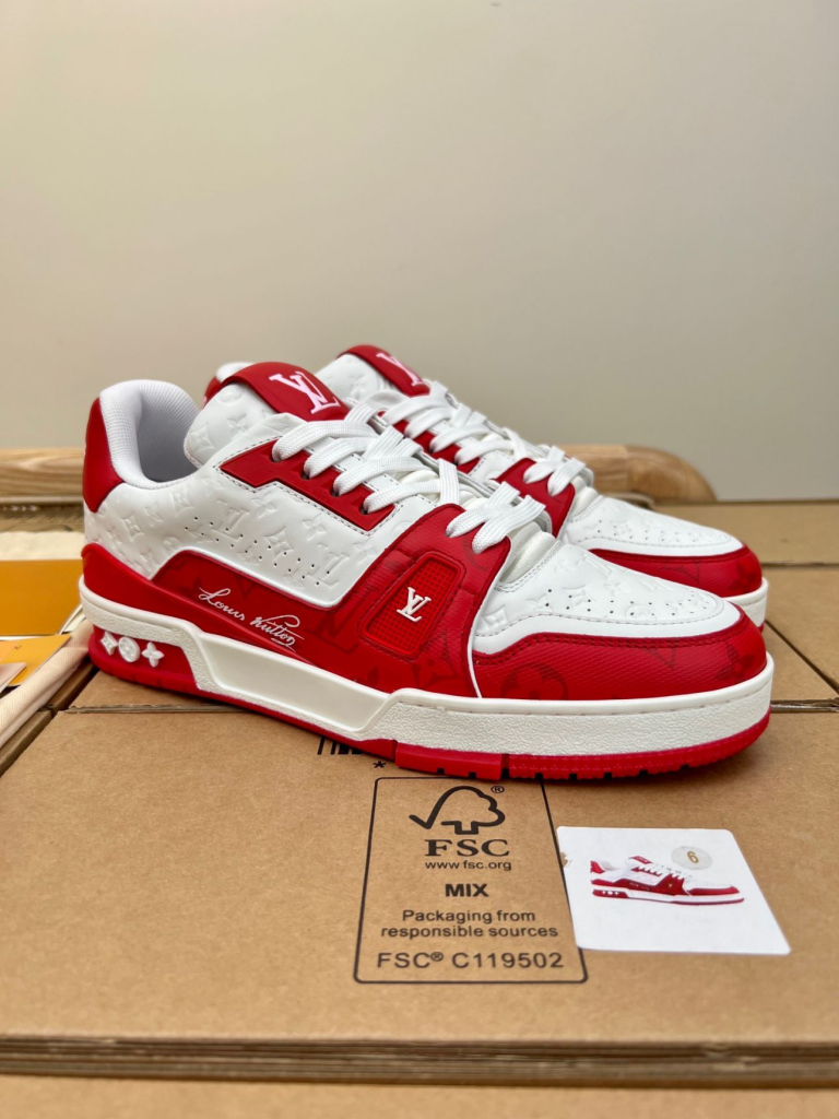 Louis Vuitton LV ¡¯54¡¯ Trainer Red White Sneaker
