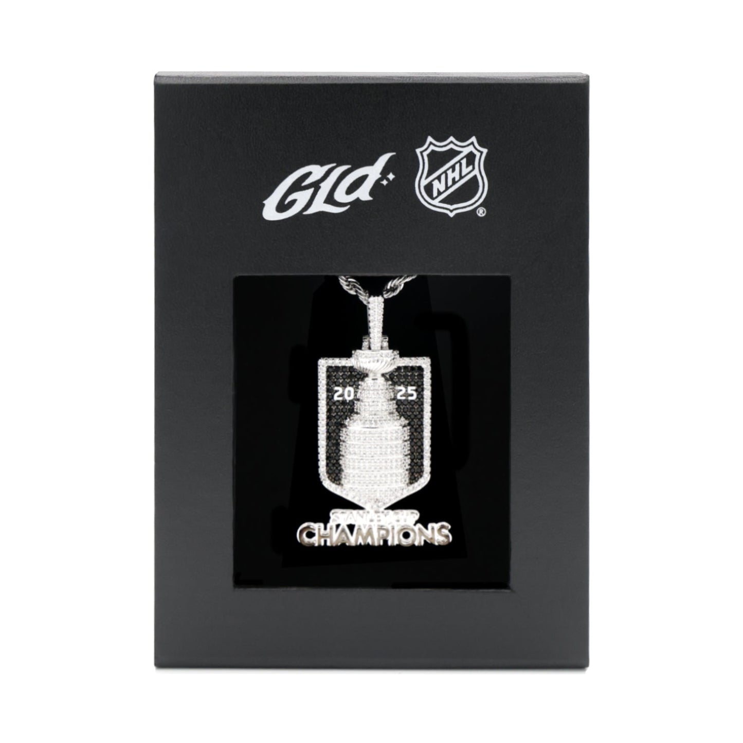 2025 Stanley Cup Official NHL Championship Pendant with 20 Rope Chain in White Gold