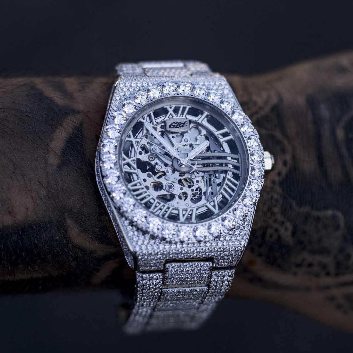 42MM Iced Moissanite Alpha Era? Luminous Skeleton 316