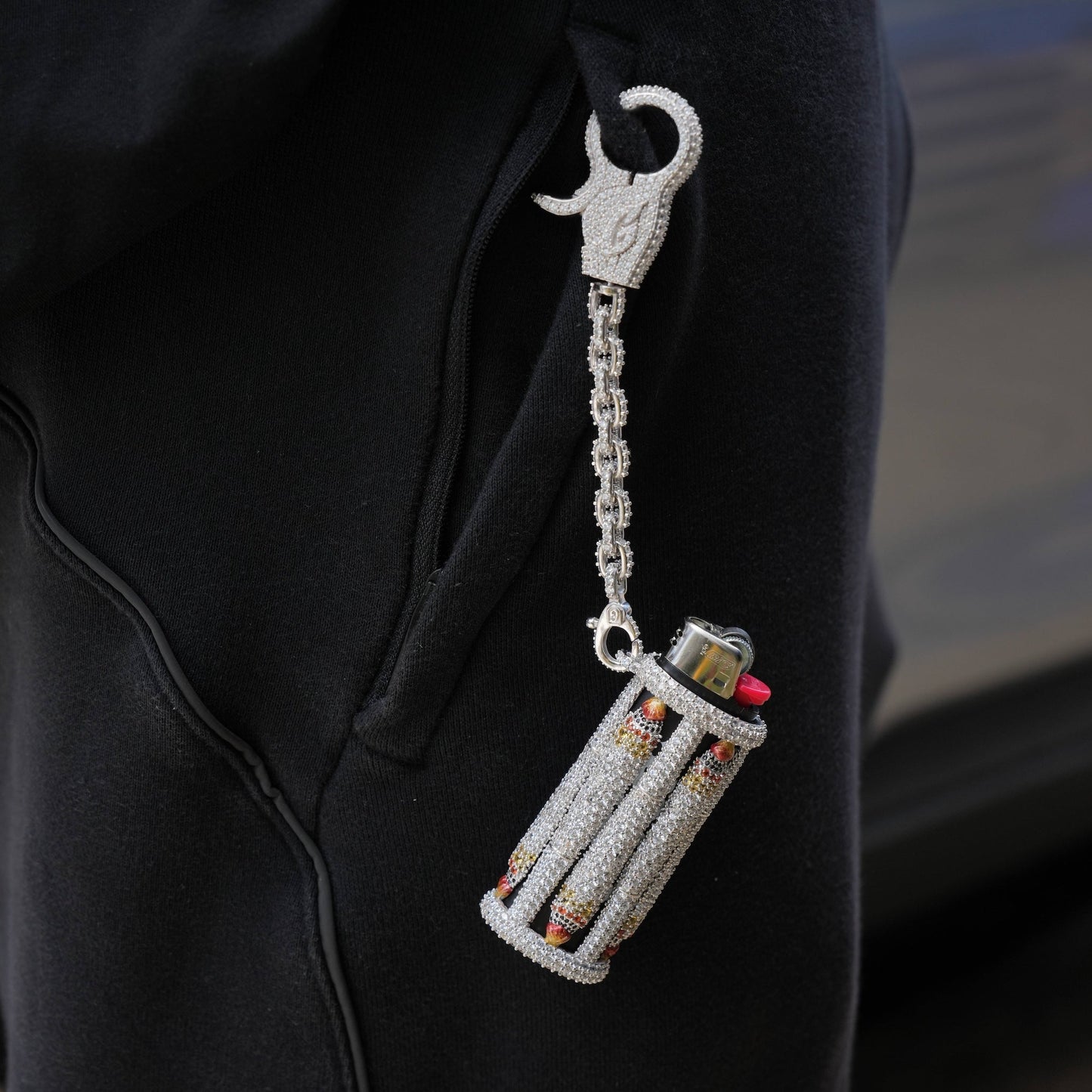 It's Lit Lighter Case Clip On in White Gold